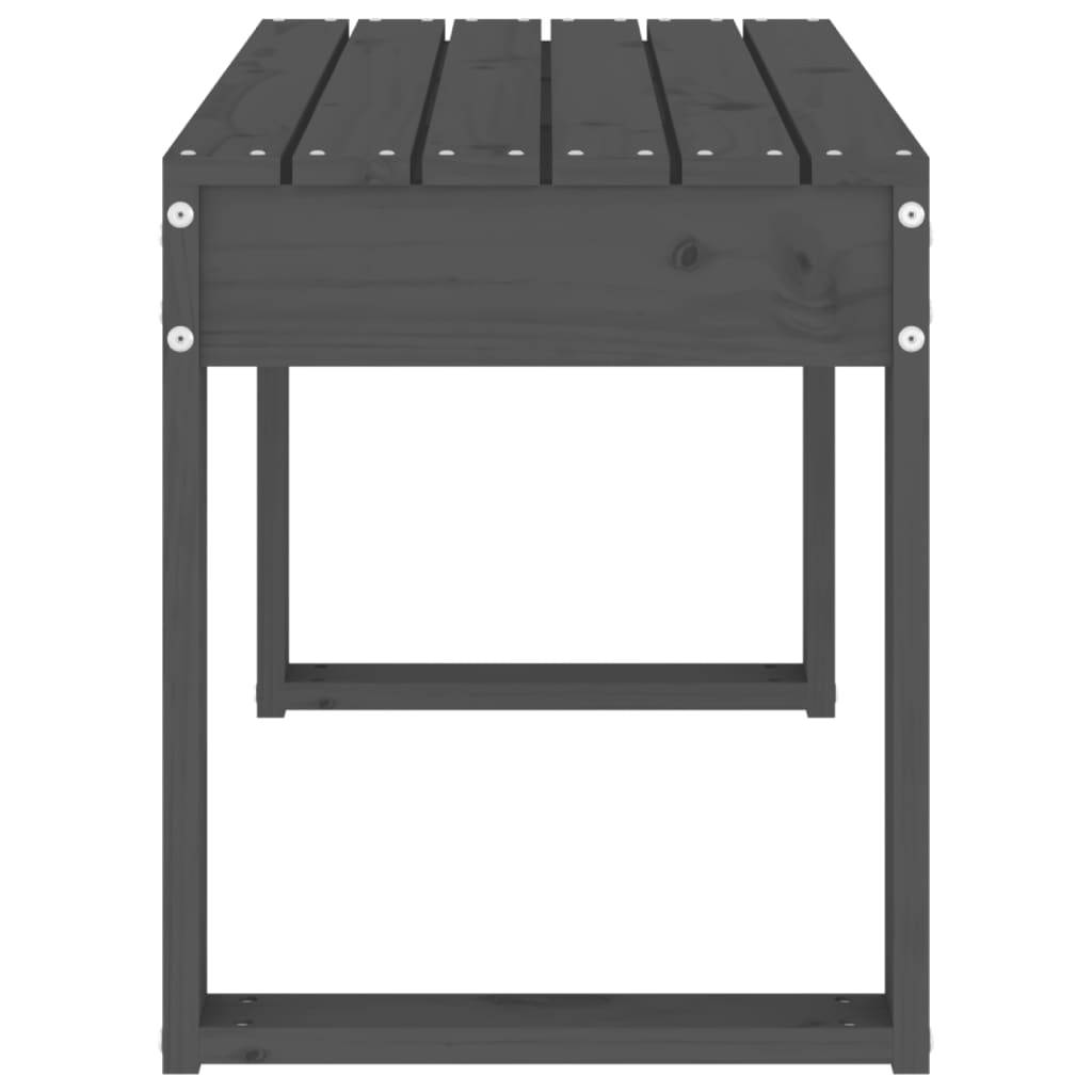 Maison Chic - Banc de jardin - Banc d'extérieur - Banquette gris 80x38x45 cm bois massif de pin - Imagen 4