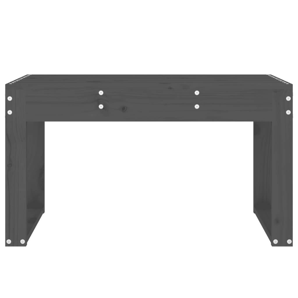 Maison Chic - Banc de jardin - Banc d'extérieur - Banquette gris 80x38x45 cm bois massif de pin - Imagen 3
