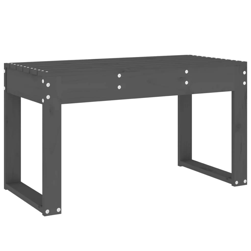 Maison Chic - Banc de jardin - Banc d'extérieur - Banquette gris 80x38x45 cm bois massif de pin - Imagen 5