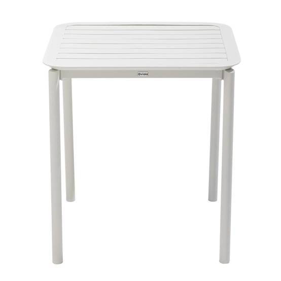 Oviala - Table carrée de terrasse (70x70cm) blanche Almada - Oviala - Image 5