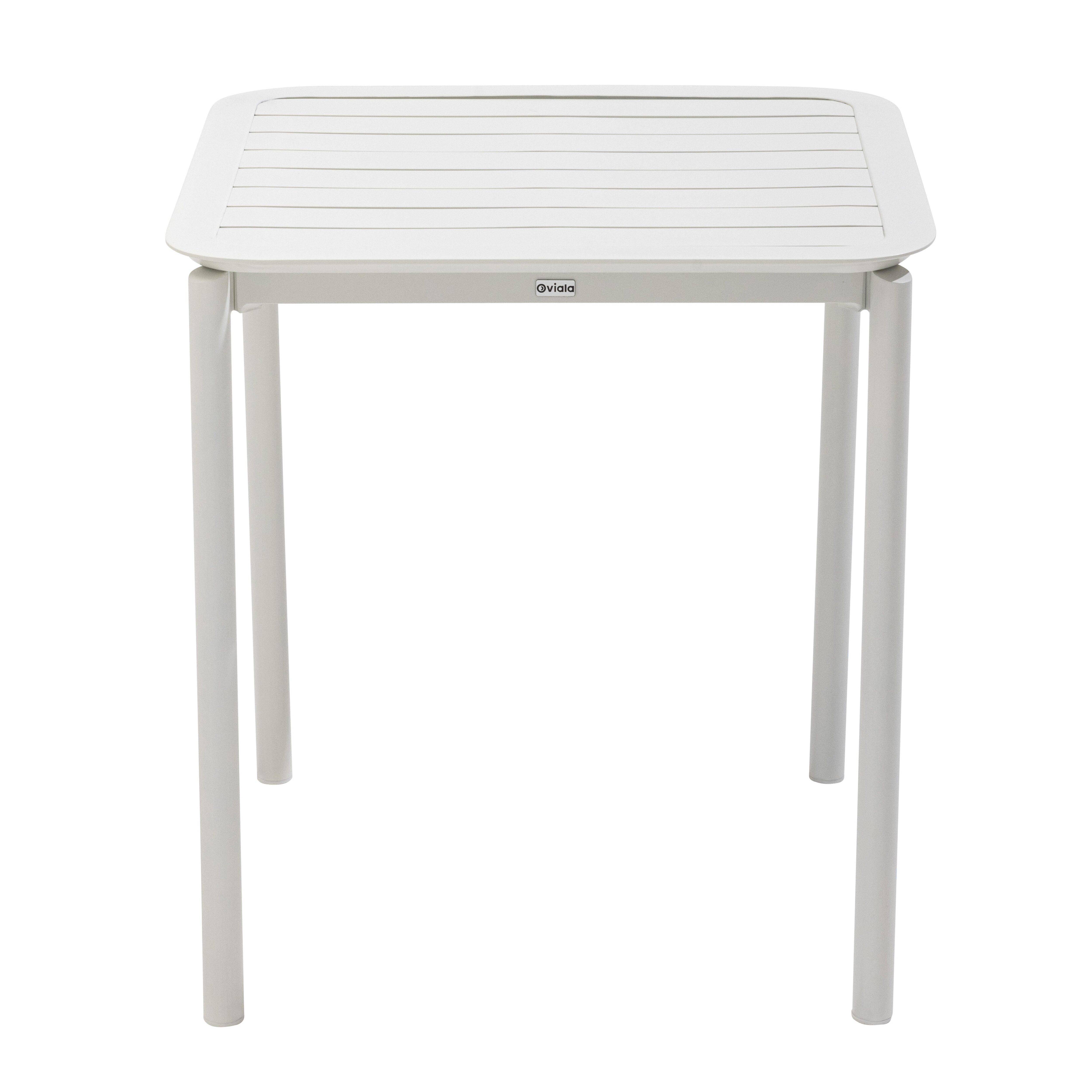 Oviala - Table carrée de terrasse (70x70cm) blanche Almada - Oviala - Image 5