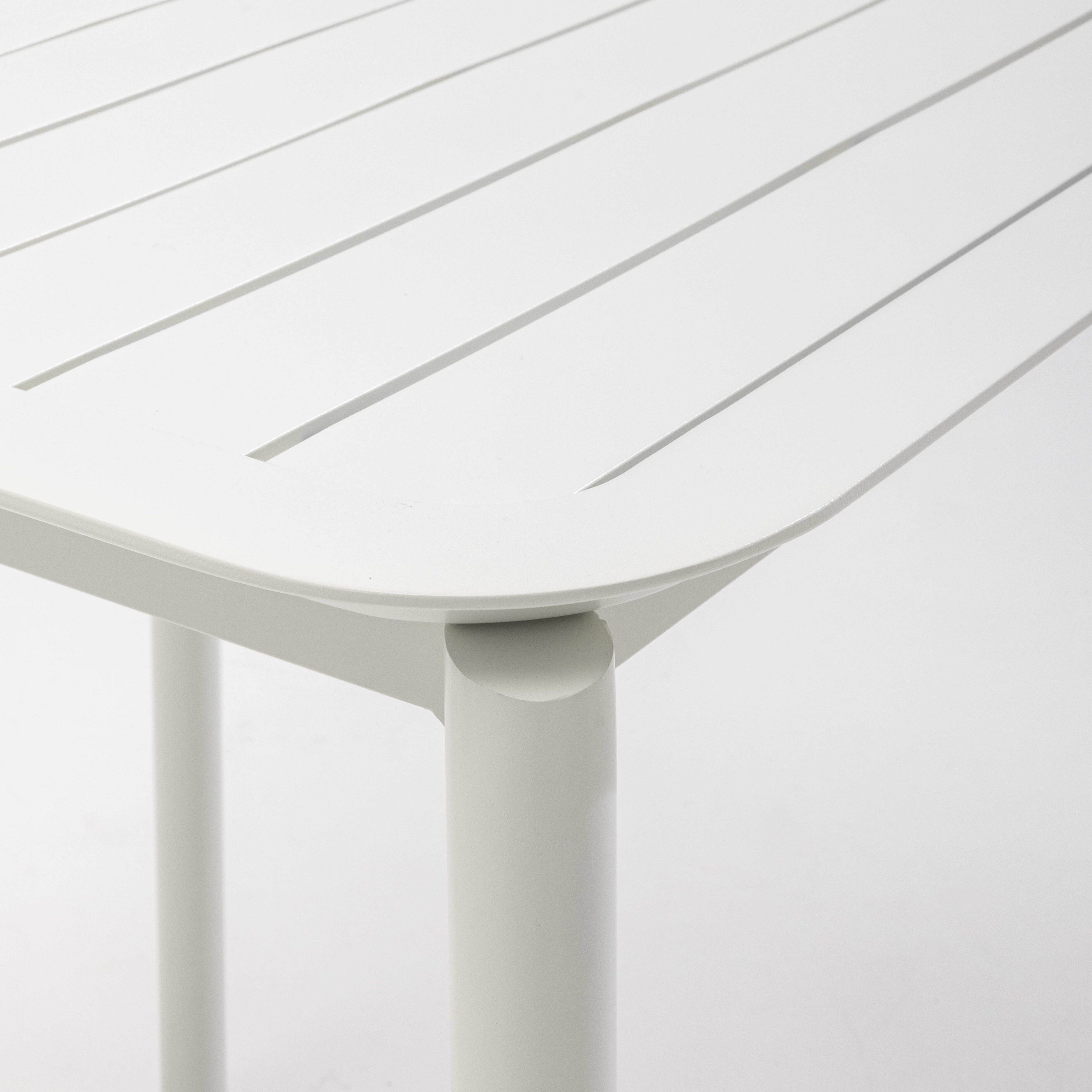 Oviala - Table carrée de terrasse (70x70cm) blanche Almada - Oviala - Image 6