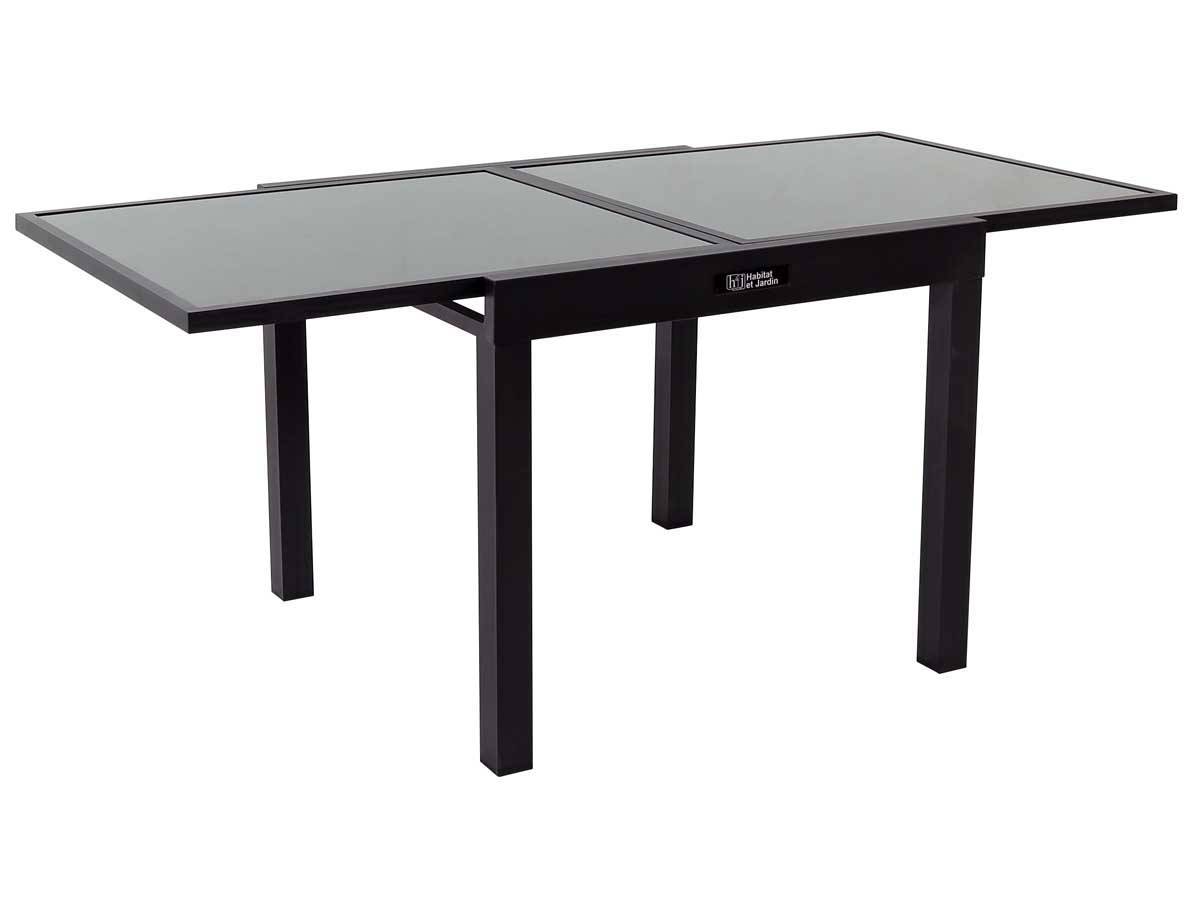 Habitat Et Jardin - Salon De Jardin Extensible 90/180 "porto 8" - Phoenix - Noir - 1 Table + 8 Fauteuils -habitat Et Jardin - Imagen 2