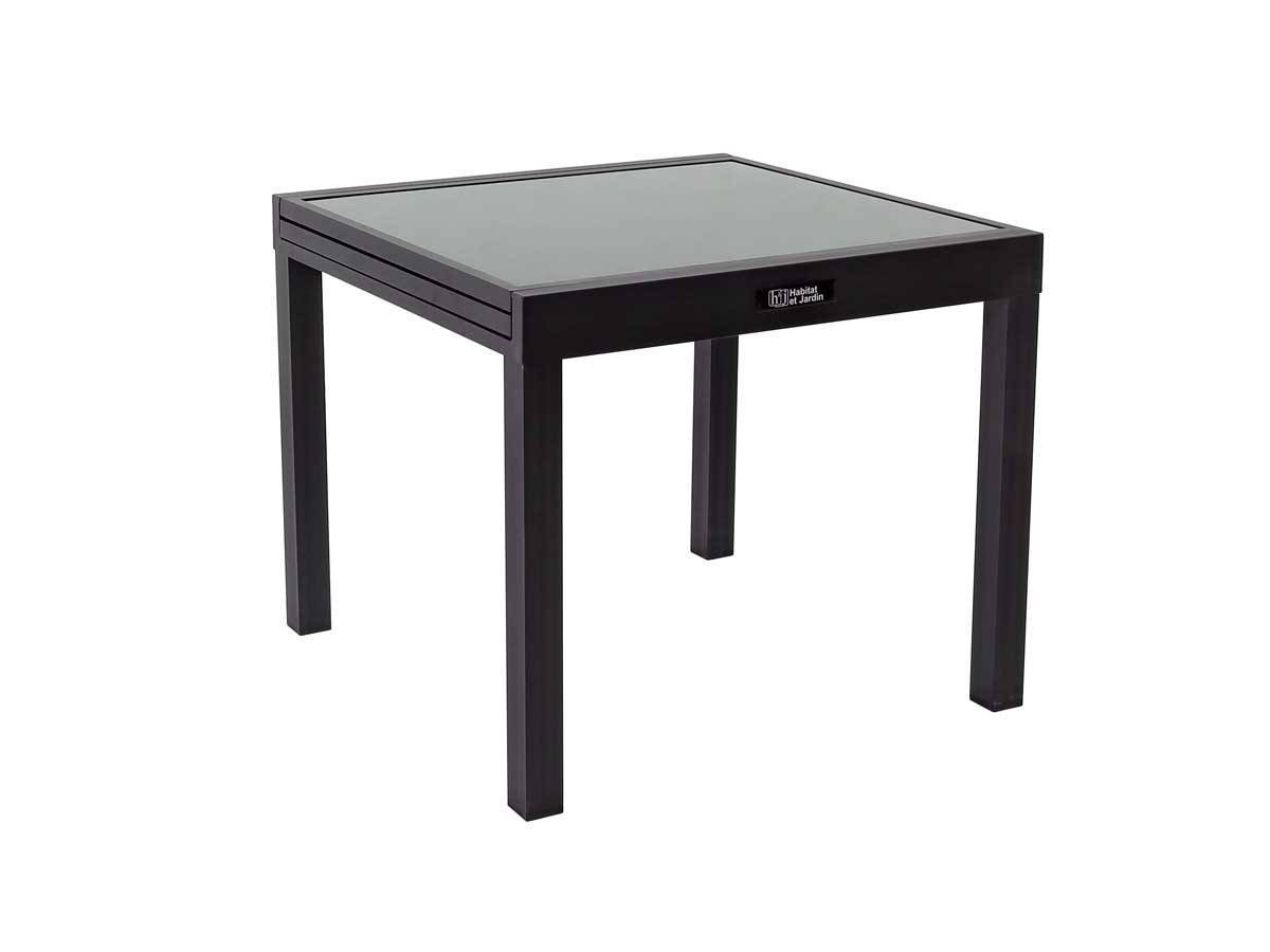 Habitat Et Jardin - Salon De Jardin Extensible 90/180 "porto 8" - Phoenix - Noir - 1 Table + 8 Fauteuils -habitat Et Jardin - Imagen 4