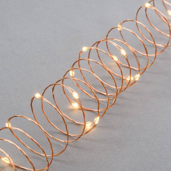Lotti - Guirlande piles 10M 100 micro led bland chaud dimmable animée télécommande extérieur Lotti - Imagen 6