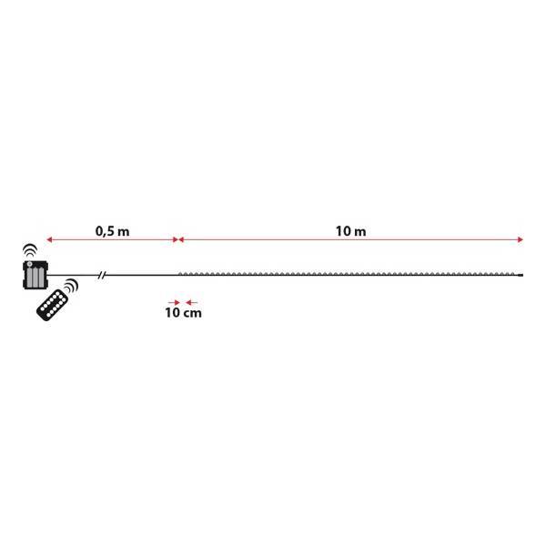 Lotti - Guirlande piles 10M 100 micro led bland chaud dimmable animée télécommande extérieur Lotti - Imagen 3