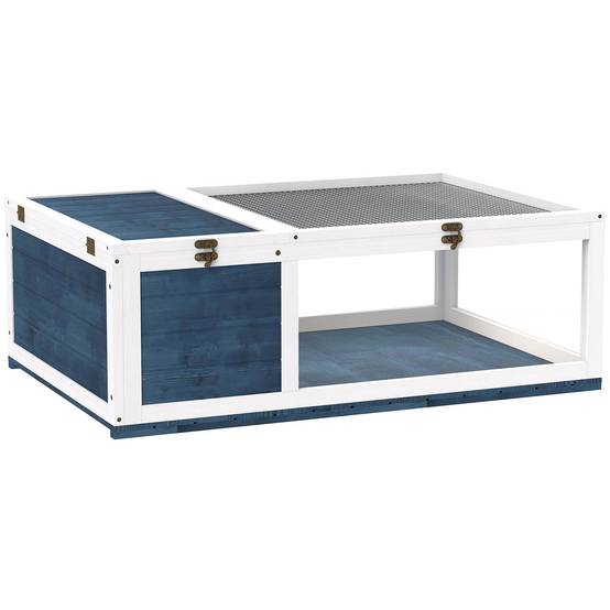 Enclos pour tortues bois bleu 91 x 60.5 x 32 cm - PANGIVO - Image 2