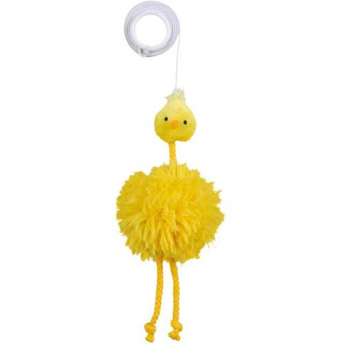 Trixie - Juguete para gatos Pollo con elástico, peluche de 20 cm - TRIXIE