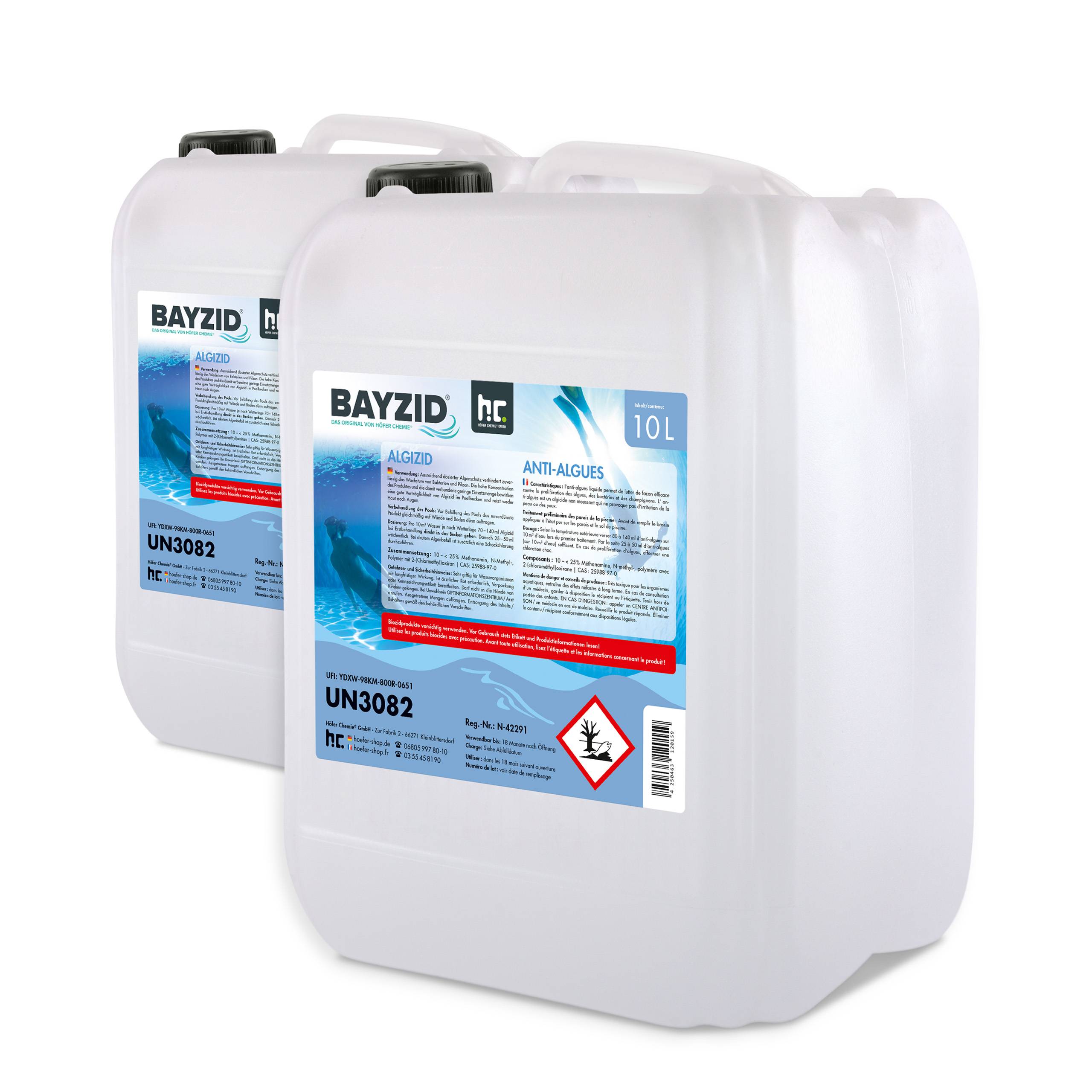 Anti-algues Bayzid® en bidon de 10 L x 2