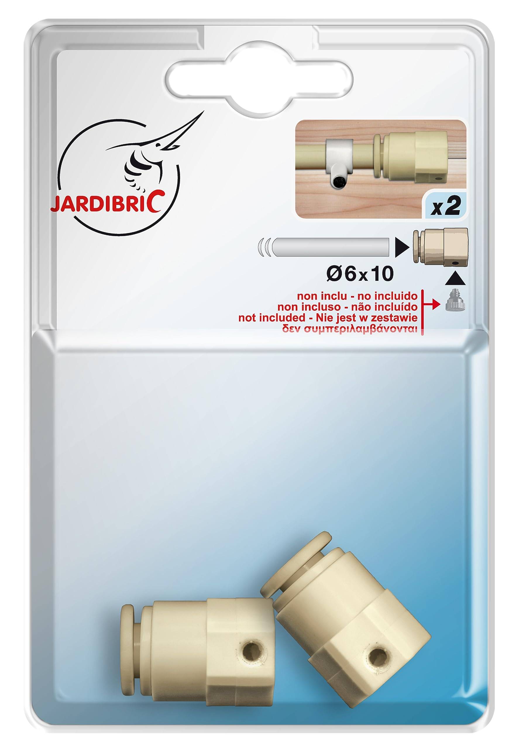 Jardibric - Jardibric - Lot de 2 Bouchons de Fin de Ligne Brumisation 6x10 mm - Connecteurs avec Sortie Buse - Image 4
