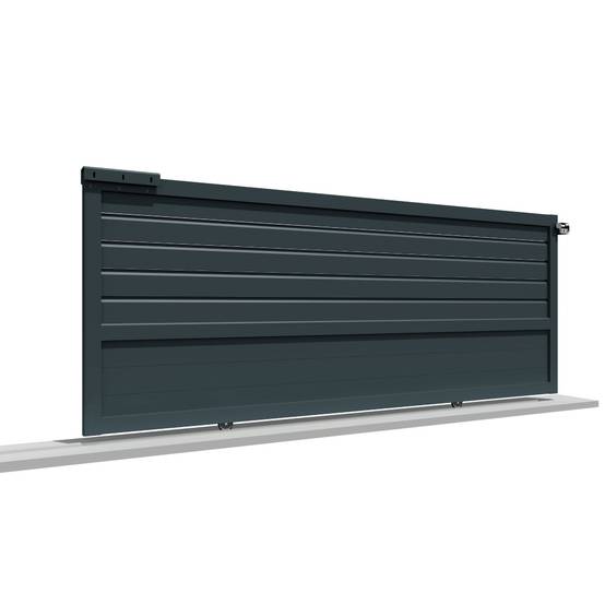 Intersun - Portail coulissant mixte L 3000 x H 1864 mm (Gris Anthracite) - INTERSUN - Imagen 1