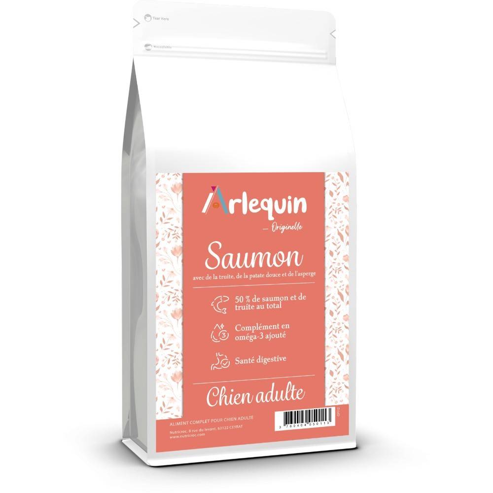 CROQUETTE CHIEN SANS CÉRÉALES ARLEQUIN ORIGINELLE SAUMON TRUITE 12 kg - Imagen 1