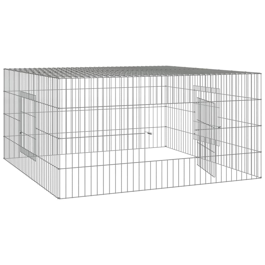Vidaxl - Cage à lapin 110x110x55 cm Fer galvanisé vidaXL 171562 - Imagen 4