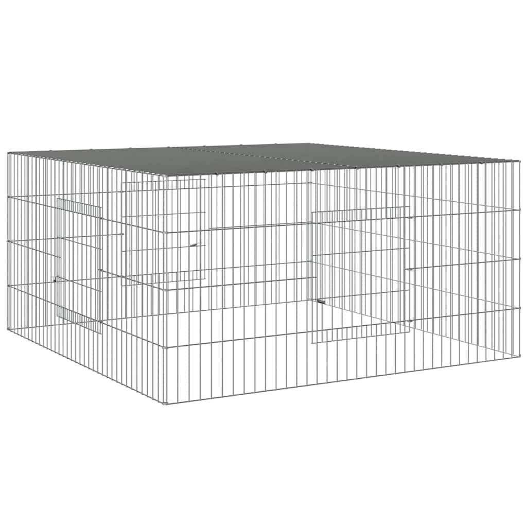 Vidaxl - Cage à lapin 110x110x55 cm Fer galvanisé vidaXL 171562 - Imagen 2