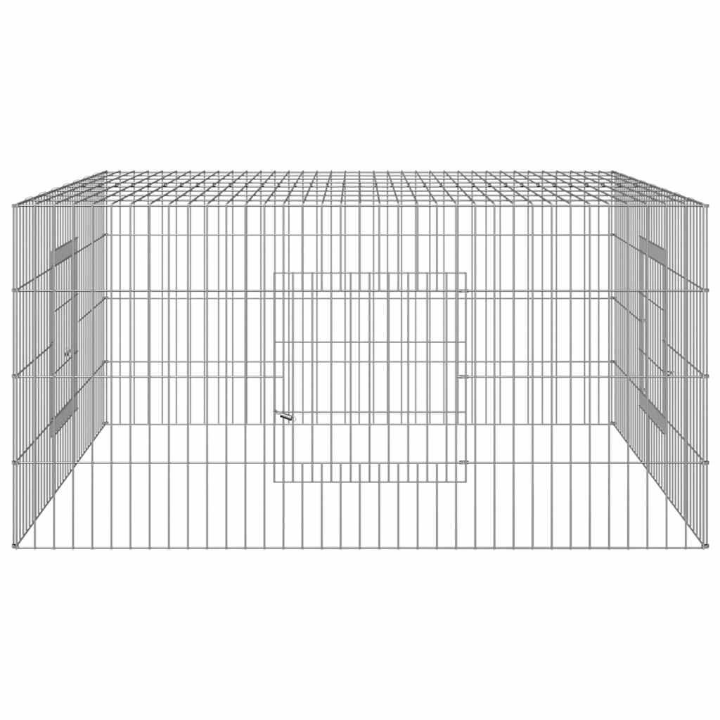 Vidaxl - Cage à lapin 110x110x55 cm Fer galvanisé vidaXL 171562 - Imagen 5