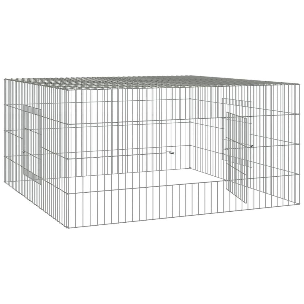 Vidaxl - Cage à lapin 110x110x55 cm Fer galvanisé vidaXL 171562 - Imagen 8