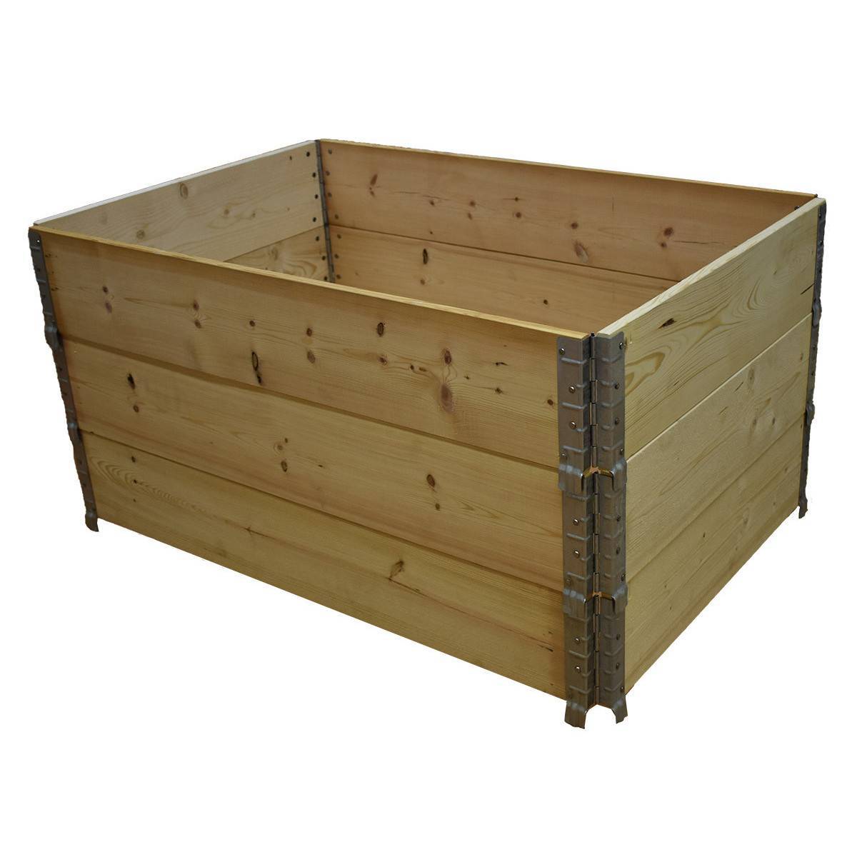 Carré potager en bois naturel 1200 x 800mm  hauteur 585mm - Image 2
