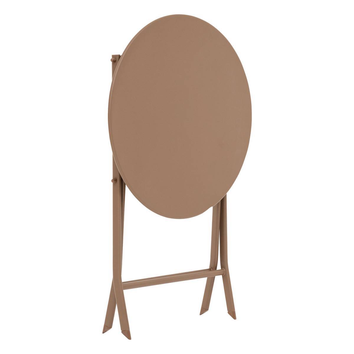 Hesperide - Table de jardin pliante ronde "Greensboro" bronze 2 places Hespéride - Image 3