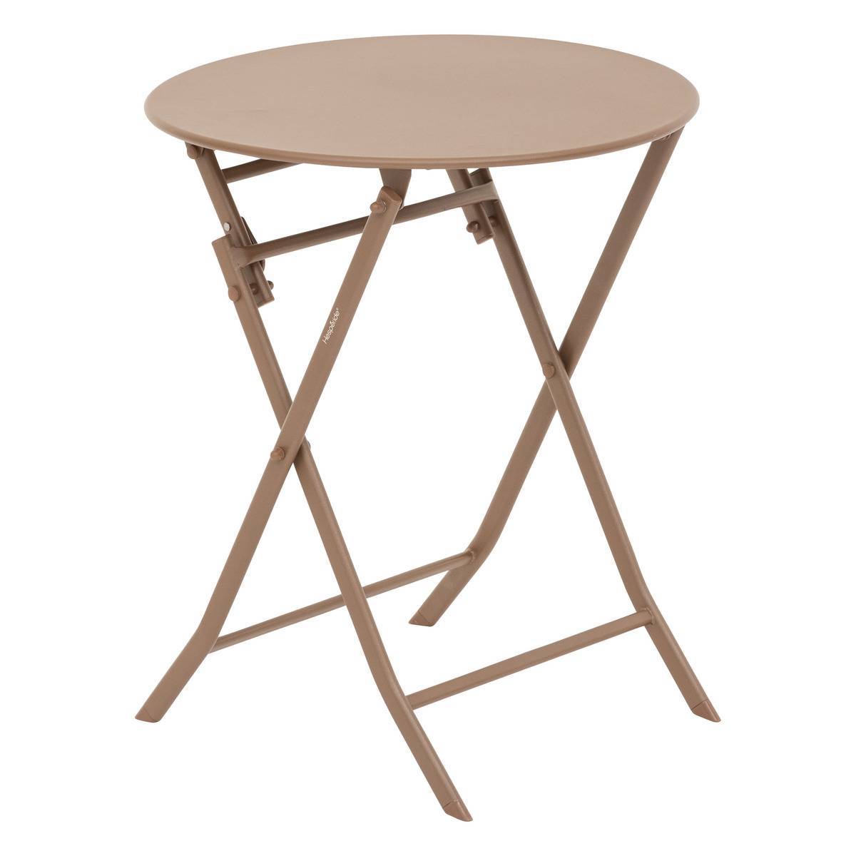 Hesperide - Table de jardin pliante ronde "Greensboro" bronze 2 places Hespéride - Image 1
