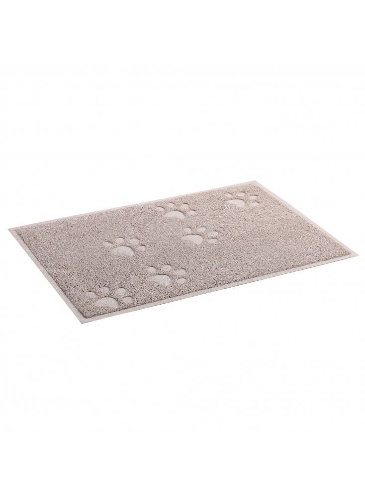 Tapis gamelle/litiere TAUPE taille 60x40CM - Mon Ami Luki