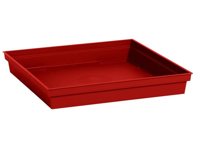 Eda - Soucoupe Plastique L.26.7 X L.26.7 X H.3.8 Cm Rouge Rubis EDA