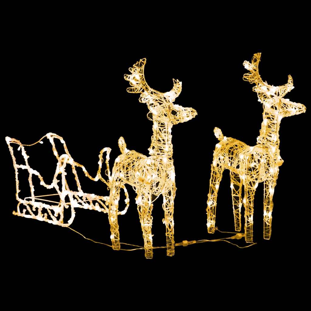 ComfortXL - Rennes Traîneau Lumineux Acrylique 160 LED Fêtes 130cm Blanc Chaud – ComfortXL Outdoor Living - Image 2