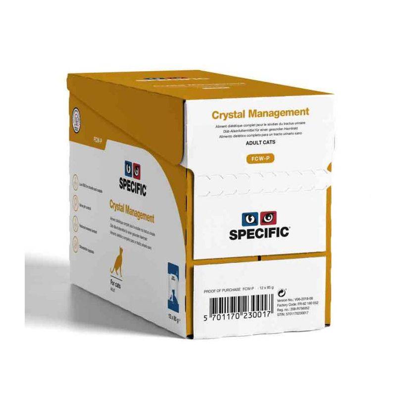 Sachet de pâtée chat FCW-P CRYSTAL MANAGEMENT - SPECIFIC 12*85 g