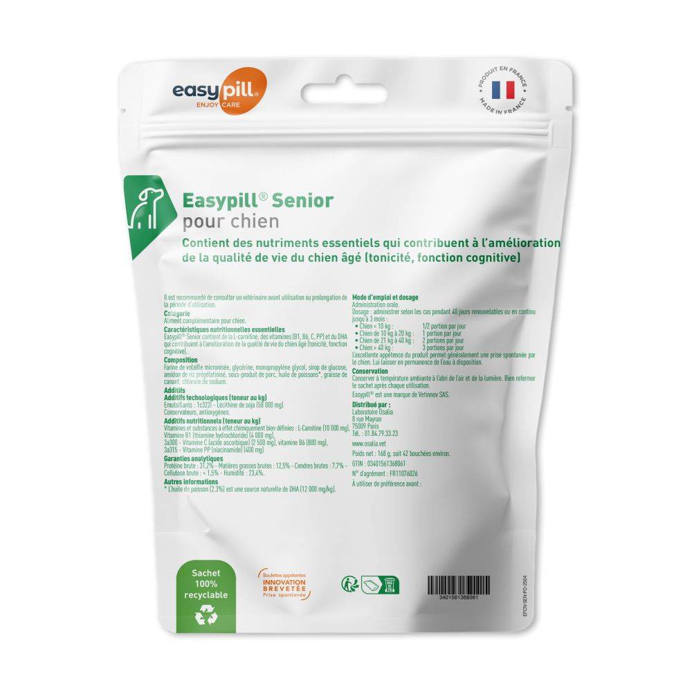 Easypill Chien Senior - 6 barres de 28g - Imagen 2