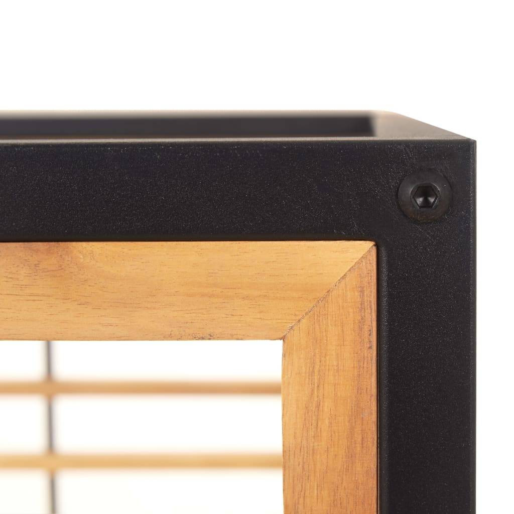Helloshop26 - Banc de jardin meuble de patio d'extérieur terrasse avec coussins 136 x 70 x 62 cm bois d'acacia gris foncé - Imagen 5