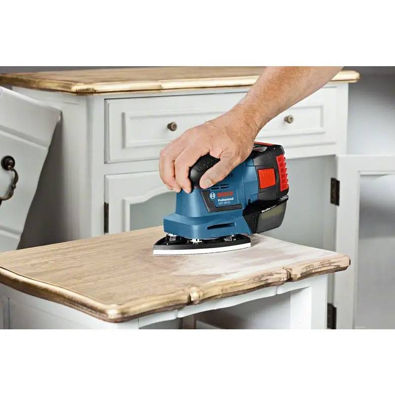 Bosch Professional - Ponceuse vibrante GSS 18V-10 - BOSCH -avec 2 batteries 18V 5.0Ah - chargeur - 3 feuilles abrasives - 3 plaques - L-Boxx - 06019D0201 - Imagen 3