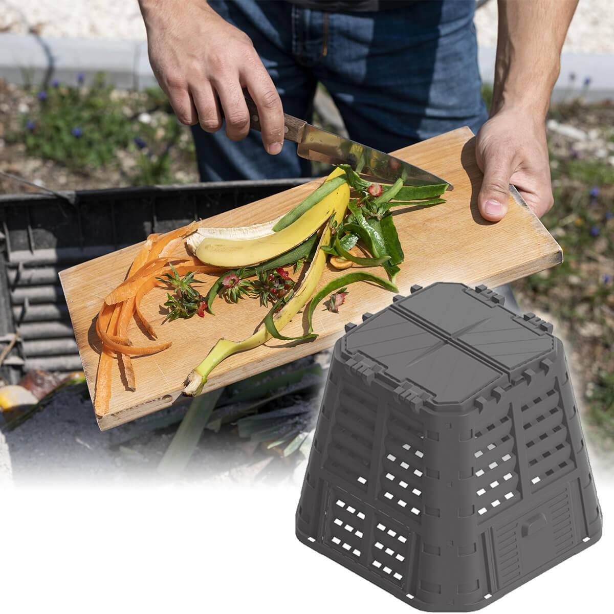 Composteur de jardin 740 Litres 93,3 X 93,3 X H113 cm KOMPOBOX BRIXO - Imagen 2