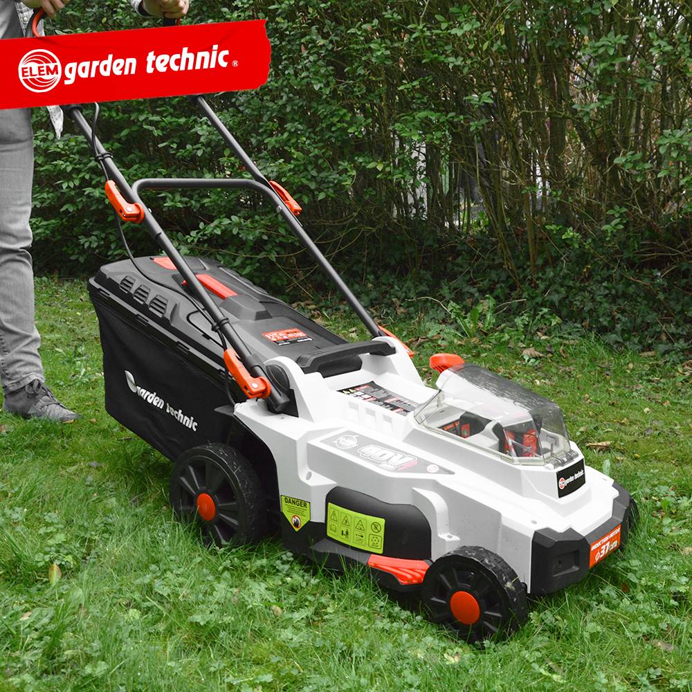 Elem Garden Technic - Tondeuse rechargeable 40V (2x20V) 37cm - Batteries et chargeur fournis - Elem Garden - Image 5