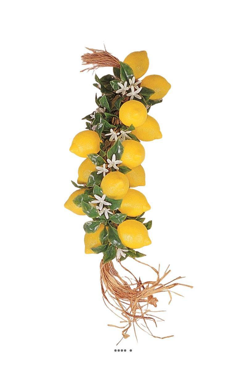 Artificielles - Grappe de 20 citrons artificiels en Plastique soufflé L 50 cm - Imagen 2