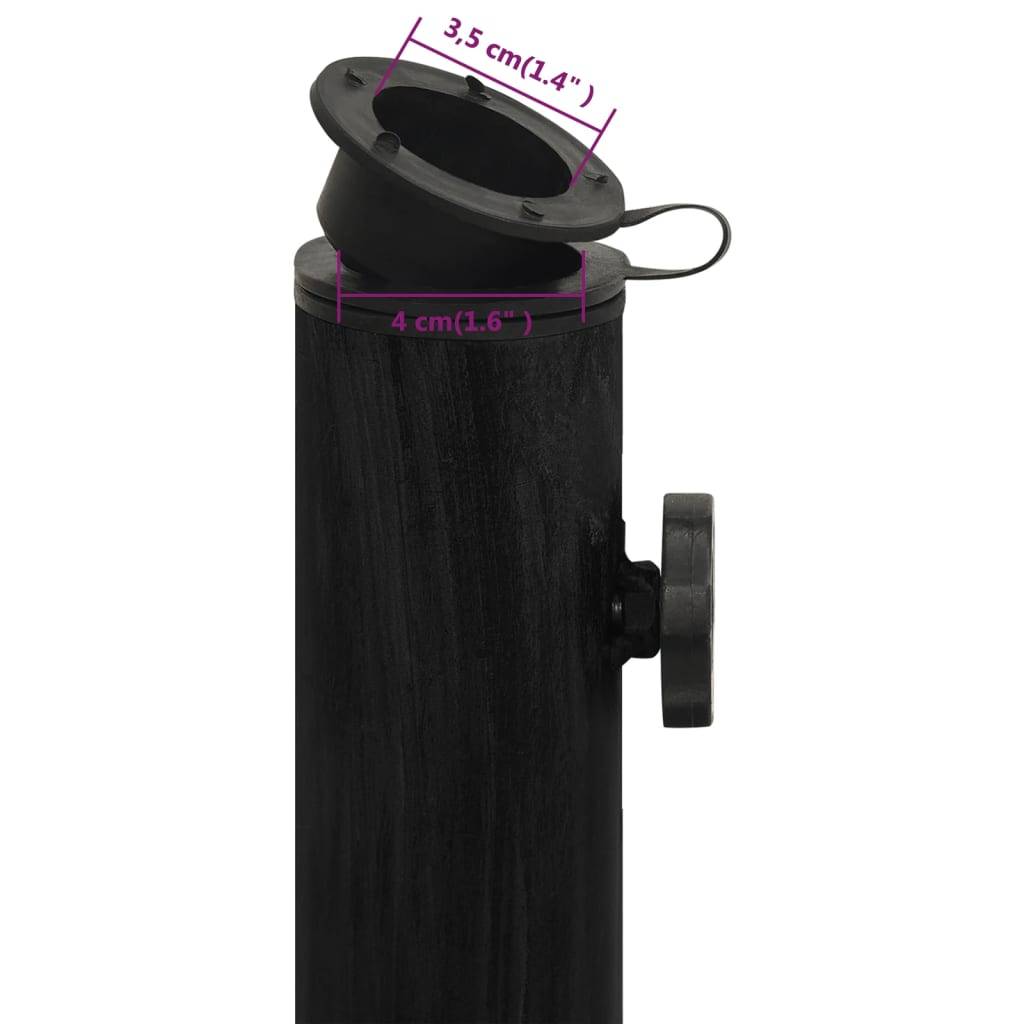 Maison Chic - Socle de parasol - accessoire parasol Noir 45x45x30 cm Fonte - MEUBLE PRO - Image 8