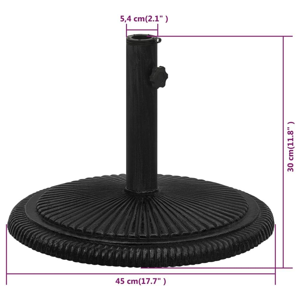 Maison Chic - Socle de parasol - accessoire parasol Noir 45x45x30 cm Fonte - MEUBLE PRO - Image 7