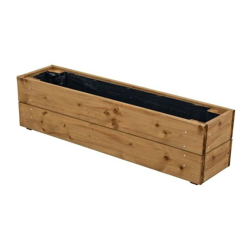 Jardinieres A Fleurs Ekju - 75x18xh20 Cm - Traitées En Autoclave Brun - Imagen 1