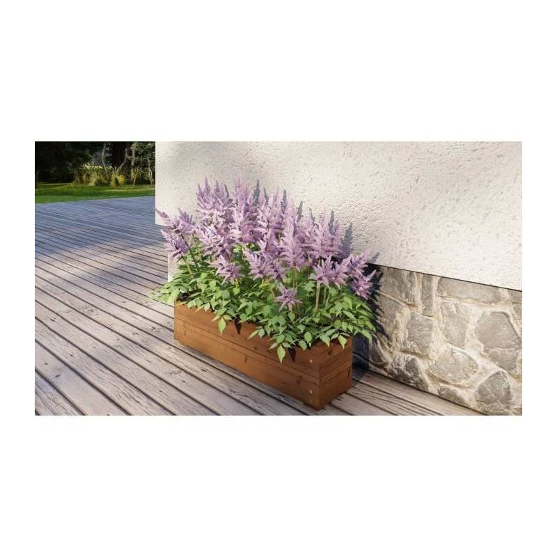 Jardinieres A Fleurs Ekju - 75x18xh20 Cm - Traitées En Autoclave Brun - Imagen 4