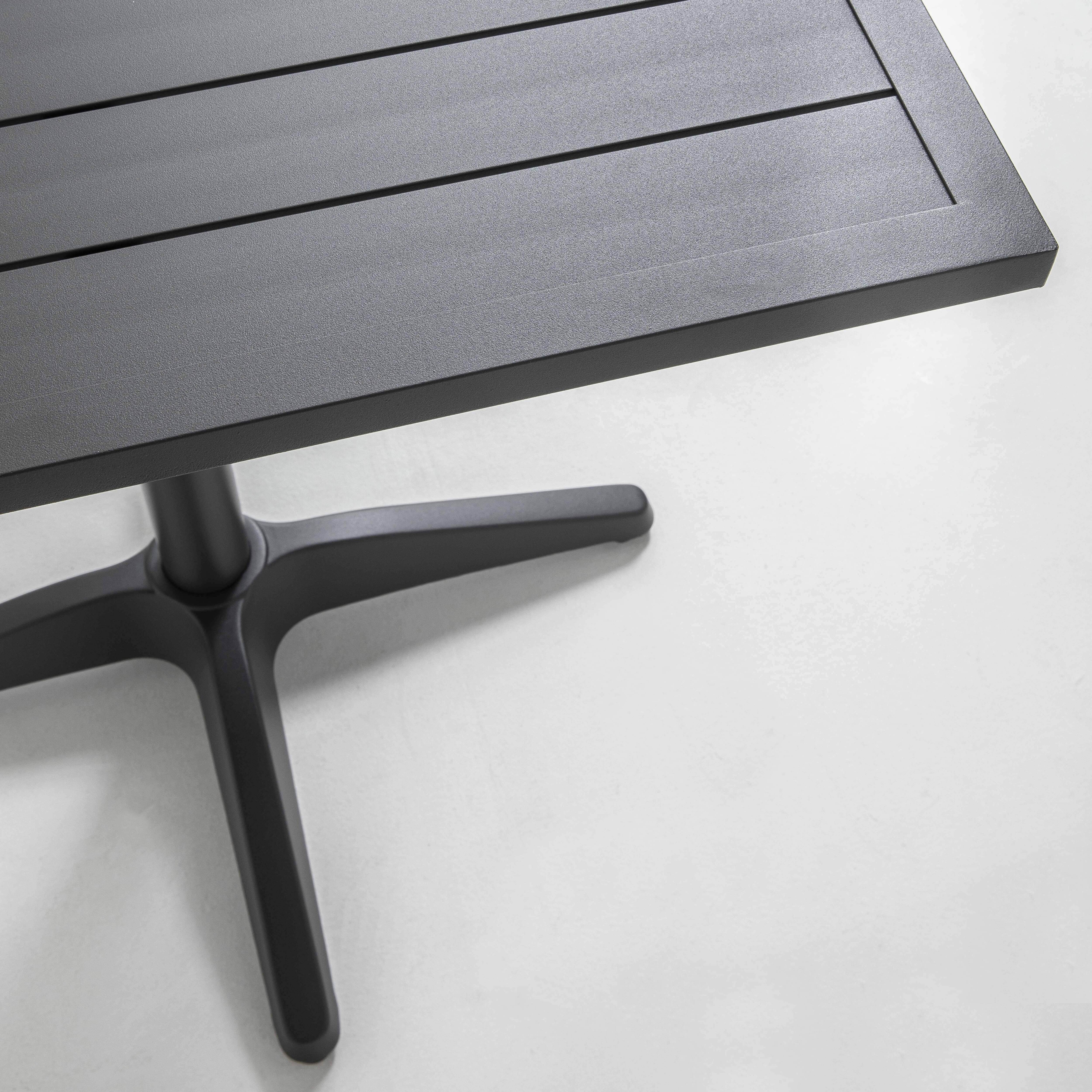 Oviala - Plateau de table carré Cardiff en aluminium noir 70 cm pour pied Klipo Cardiff - Oviala - Imagen 3
