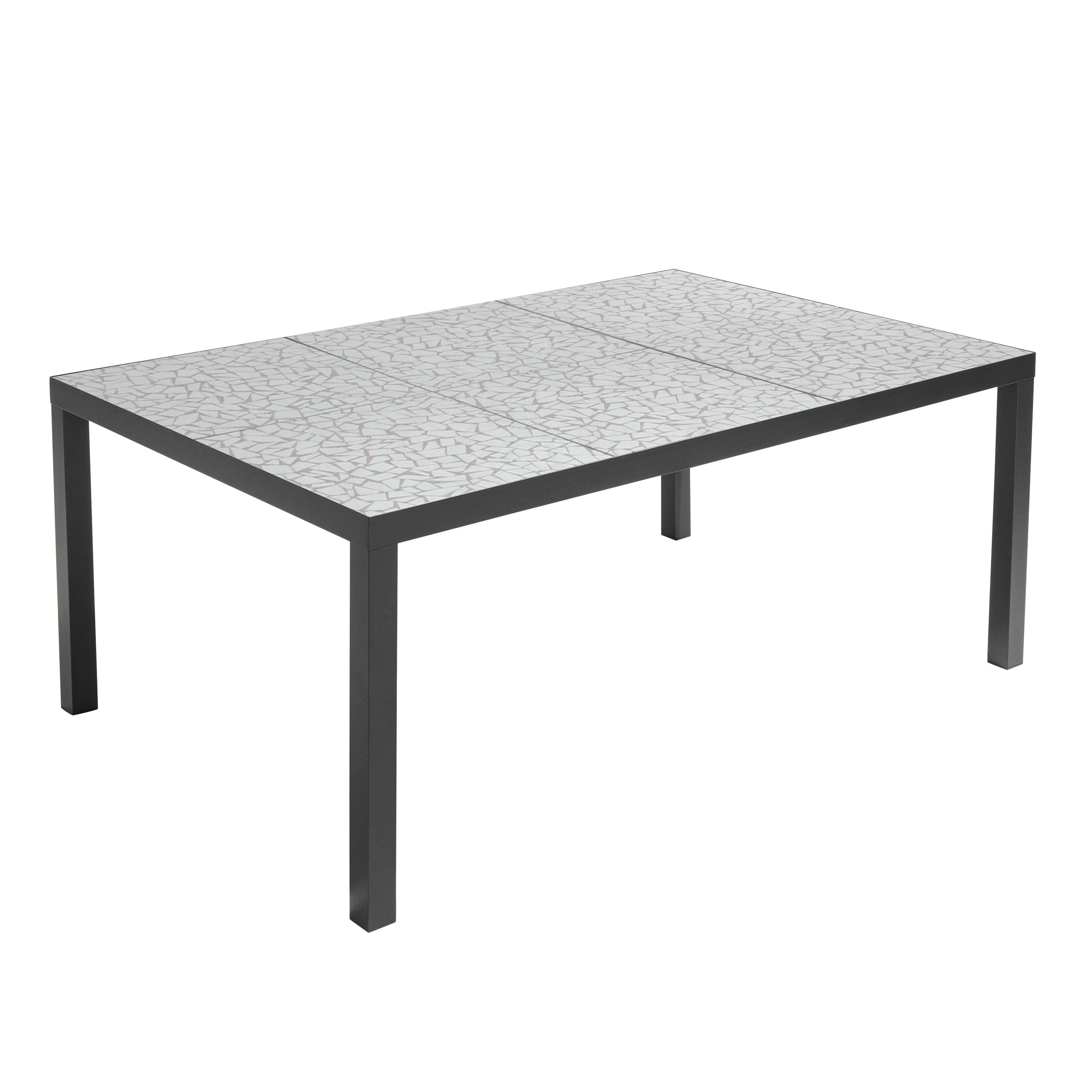 Oviala - Ensemble table de jardin en céramique effet mozaic avec 10 chaises
Tivoli - Oviala - Imagen 3