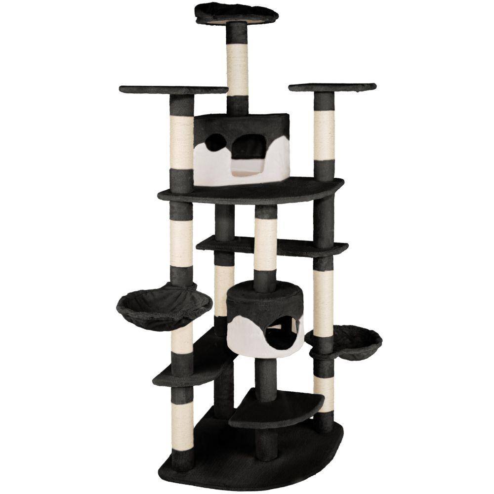 Helloshop26 - Arbre à Chat 204 cm noir/blanc - Imagen 1