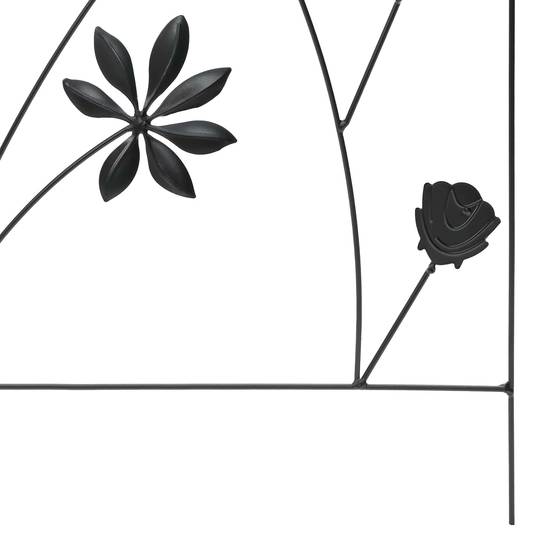 Lot de 3 Clôtures de jardin Acier Noir Bordure Décorative pour Massifs 112x40cm - ComfortXL Outdoor Living - Image 8