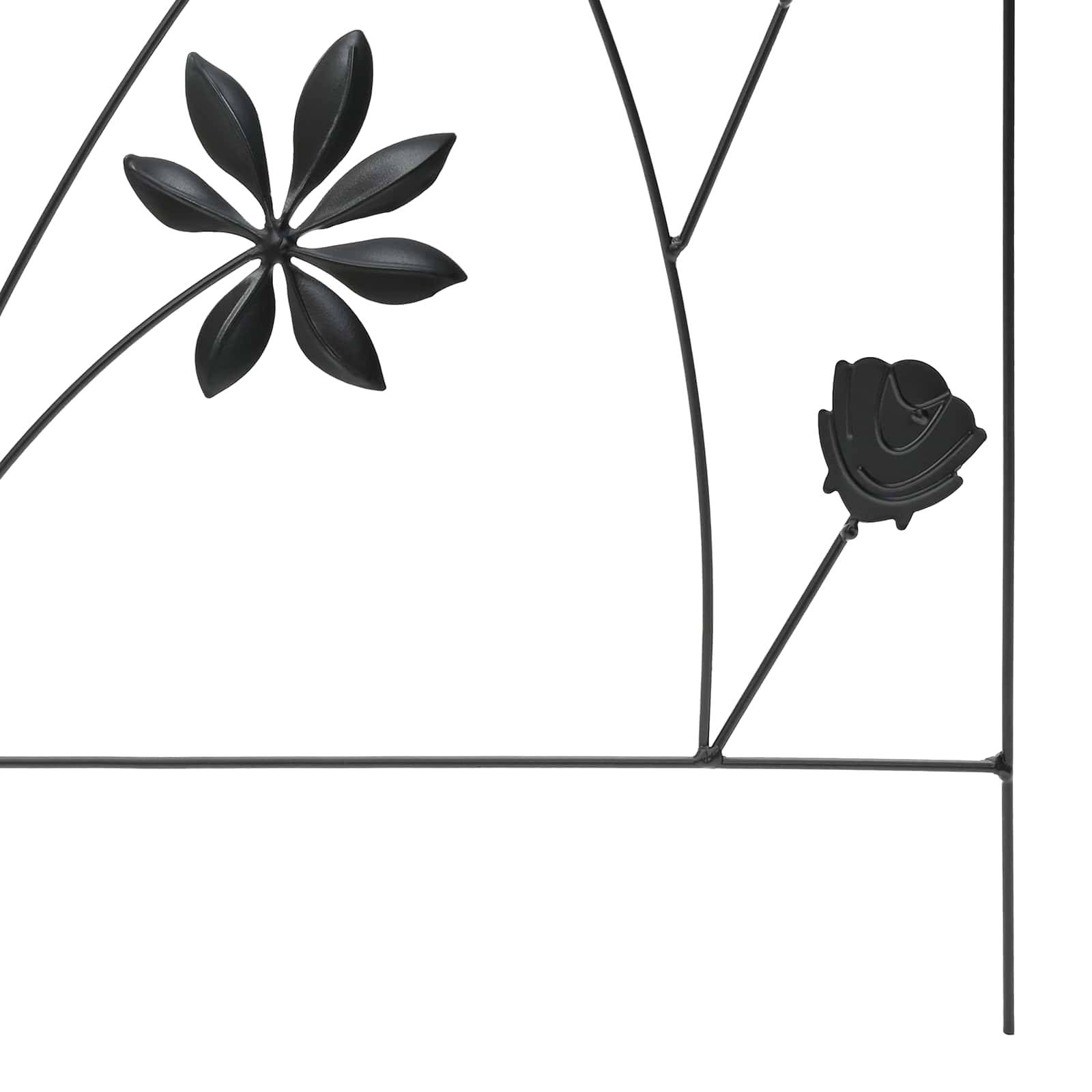 Lot de 3 Clôtures de jardin Acier Noir Bordure Décorative pour Massifs 112x40cm - ComfortXL Outdoor Living - Image 8
