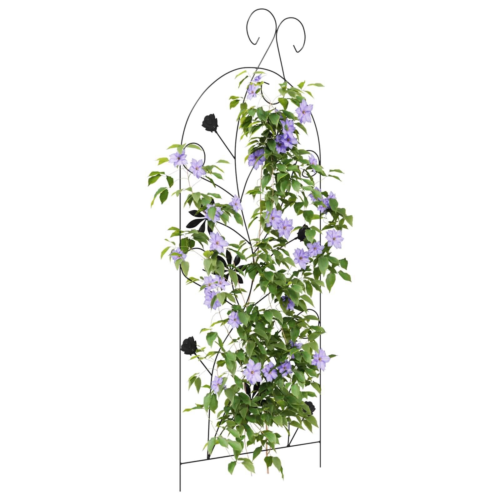 Lot de 3 Clôtures de jardin Acier Noir Bordure Décorative pour Massifs 112x40cm - ComfortXL Outdoor Living - Image 3