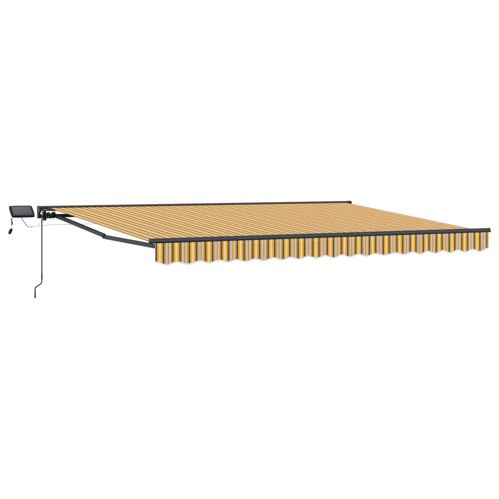 ComfortXL - Store banne aluminium pour terrasse éclairage LED jaune gris anthracite 5x3,5m - ComfortXL Outdoor Living - Image 2