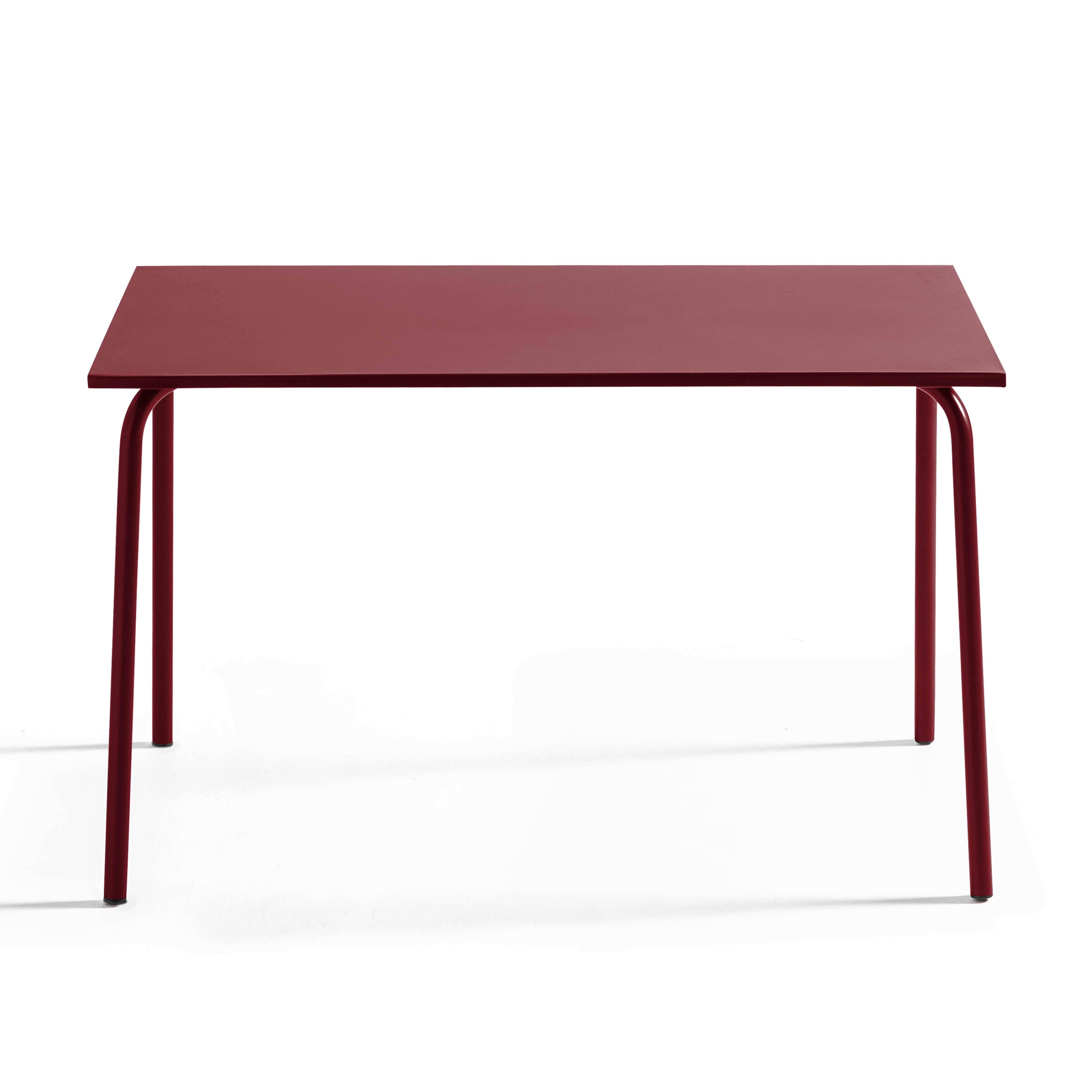Oviala - Ensemble table de jardin en métal et 4 chaises pourpre Palavas - Oviala - Image 3