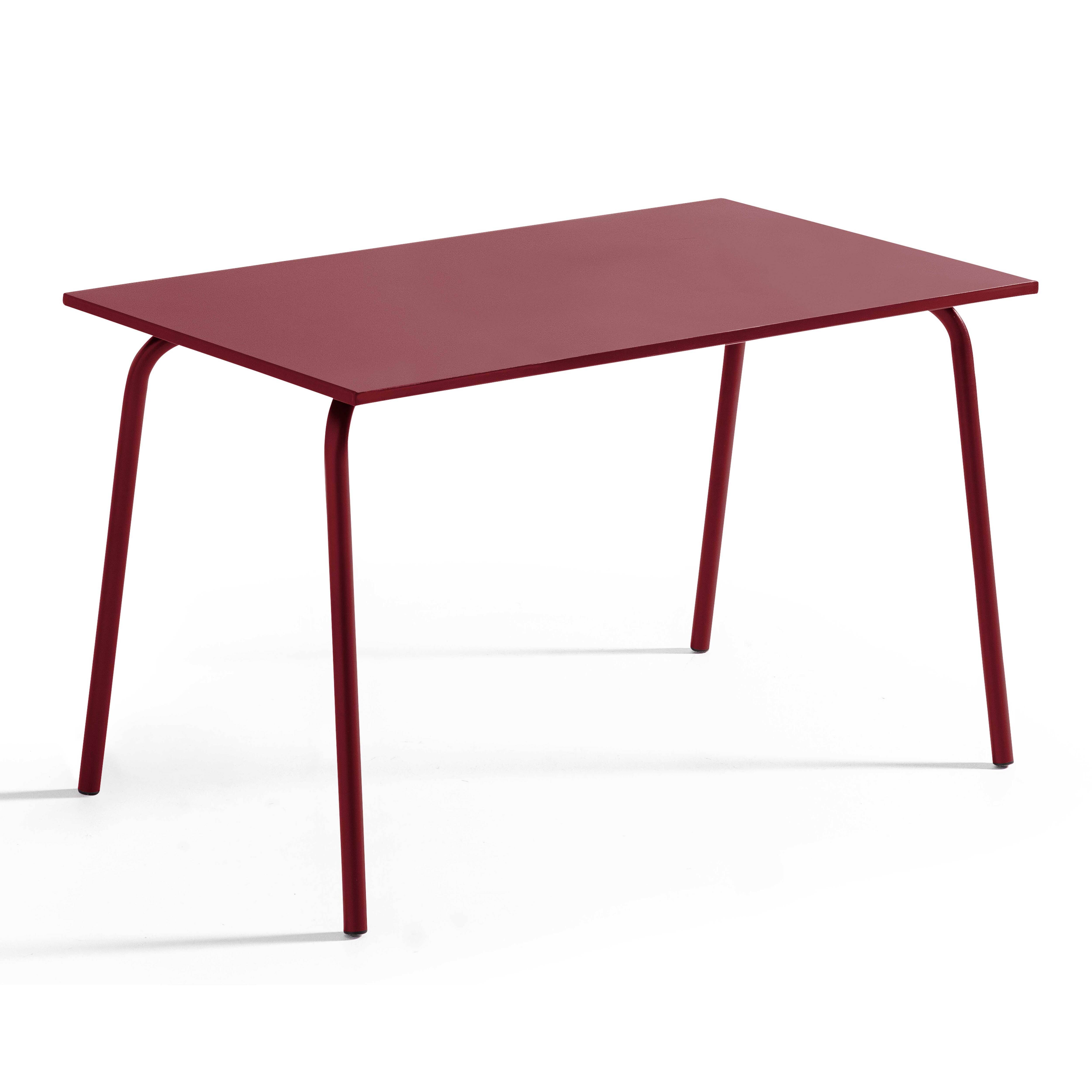 Oviala - Ensemble table de jardin en métal et 4 chaises pourpre Palavas - Oviala - Image 2