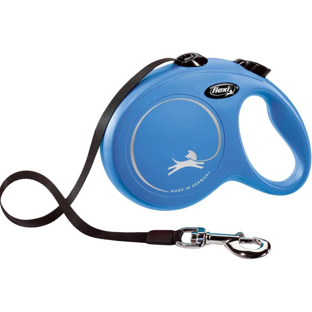 Flexi - Laisse sangle 5 mètres L Max 50 KG bleu  laisse pour chien - Imagen 1