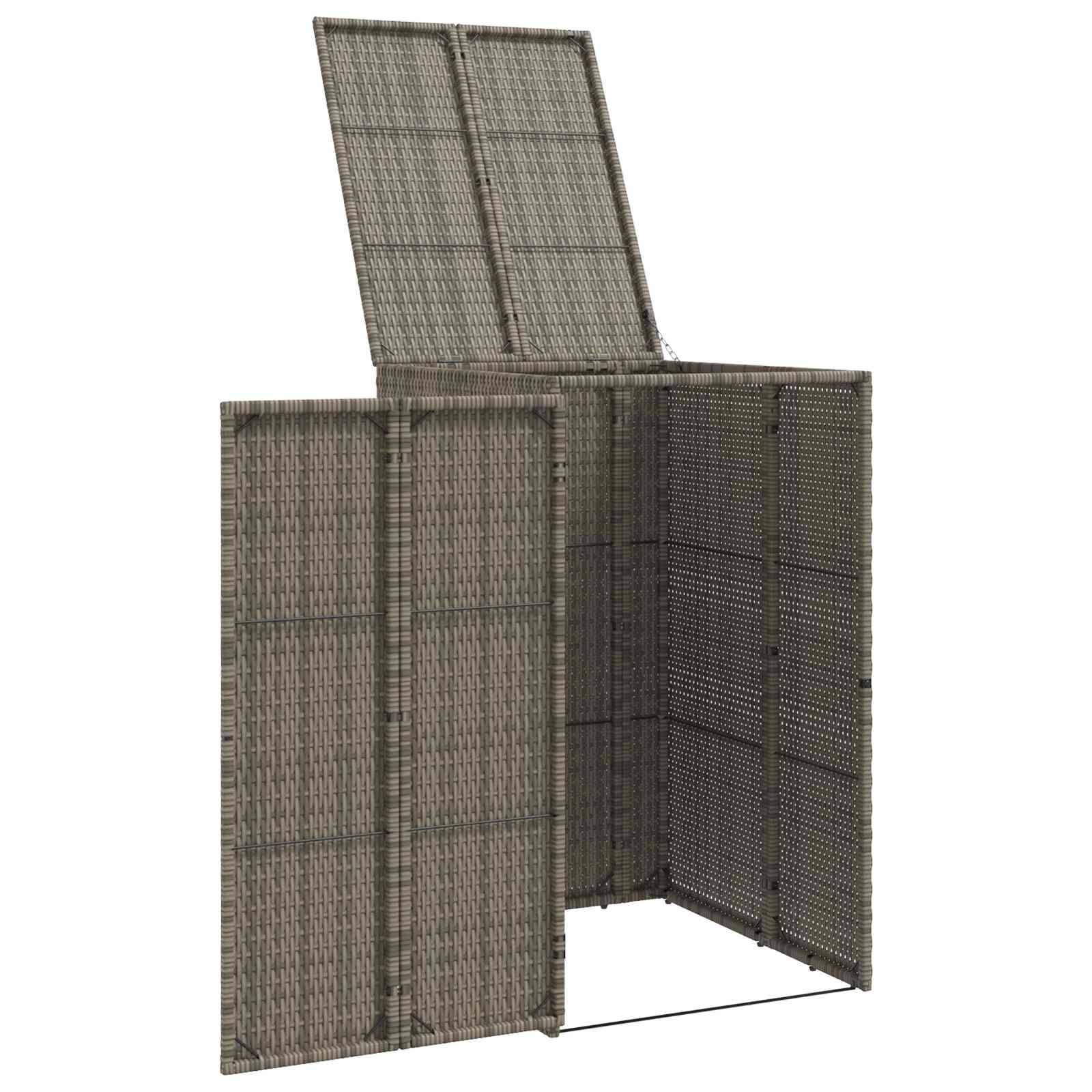Cache-poubelle polyéthylène gris 65 x 80 x 115 cm - PANGIVO - Image 4