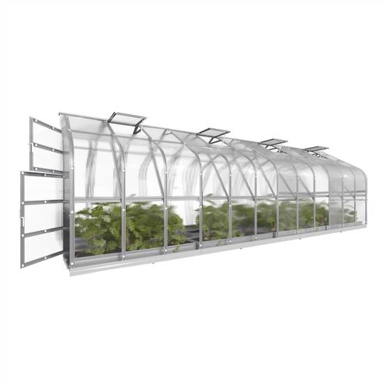 KLASIKA GREENHOUSES - Serre de jardin polycarbonate 2,5 x 8 m (20 m²) 6 mm 4 volets automatiques - Klasika - Image 5