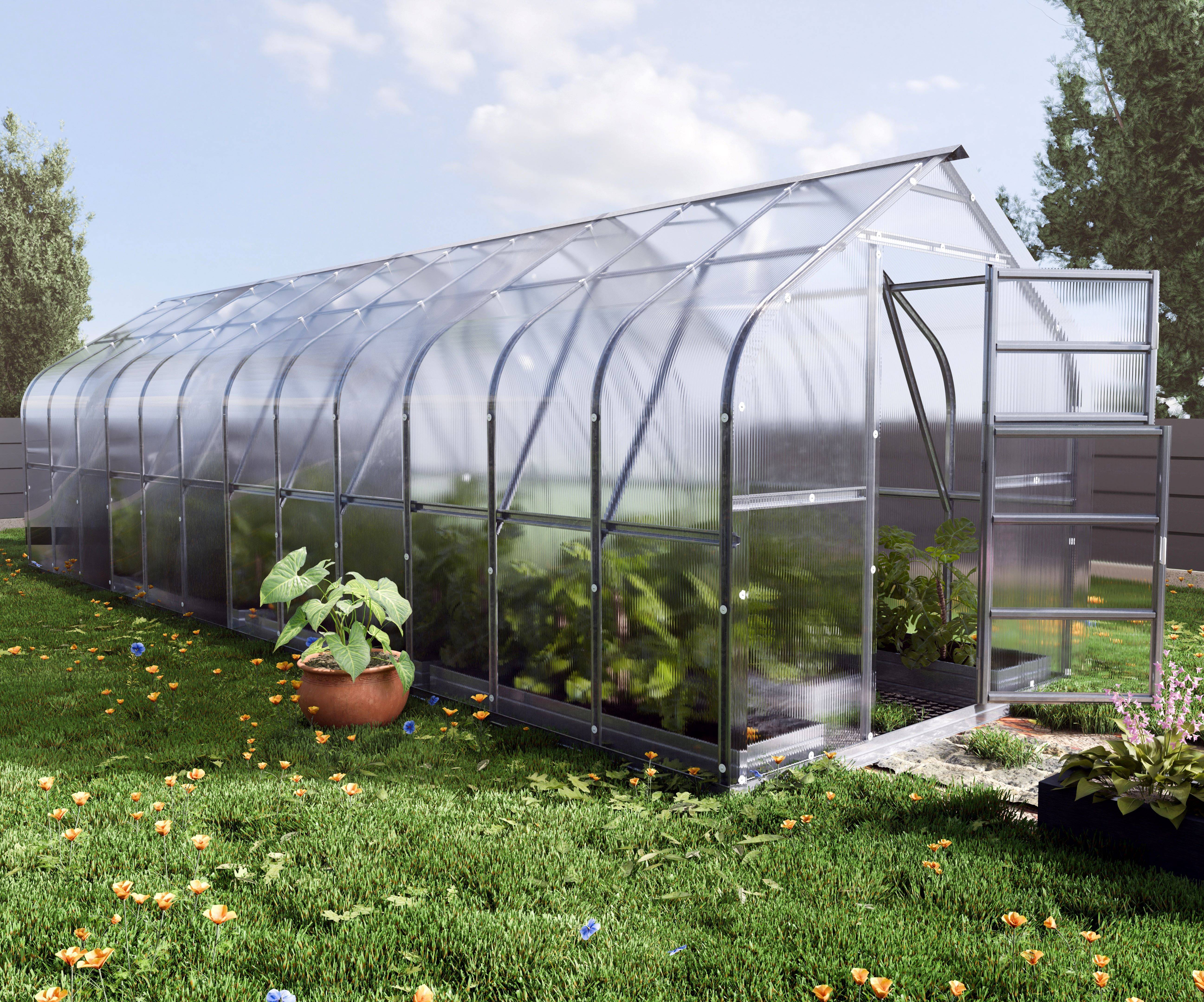 KLASIKA GREENHOUSES - Serre de jardin polycarbonate 2,5 x 8 m (20 m²) 6 mm 4 volets automatiques - Klasika - Image 1